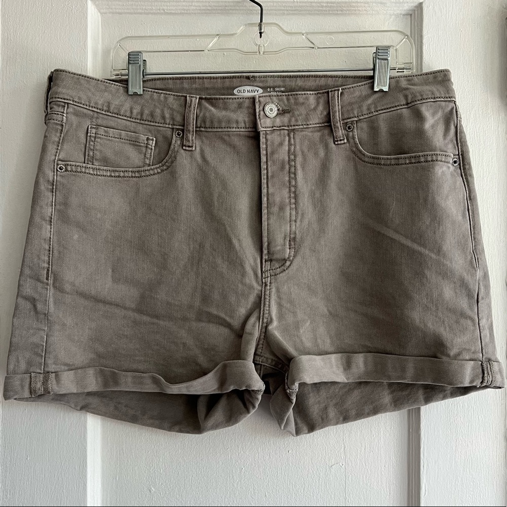 Old Navy O.G. Short Gray High Rise Jean Shorts Size 16